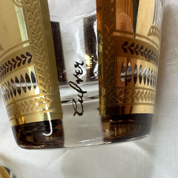 Vintage Culver Festival Black and Gold DOF Glasses 1940s-50s - Picture 6 of 8